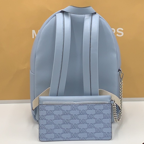 MICHAEL KORS Maisie Medium Pebbled Leather 2-in-1 BackpackPale Blue NWOT - Picture 13 of 16
